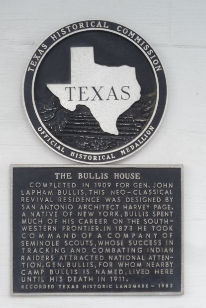 THE BULLIS HOUSE MEMORIAL PLAQUE