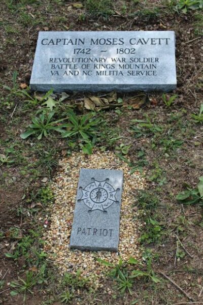 CAPTAIN MOSES CAVETT REVOLUTIONARY WAR SOLDIER MEMORIAL CEMETERY STONE
