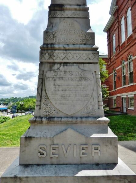 THE FIRST GOVERNOR OF TENNESSEE JOHN SEVIER MEMORIAL STONE A