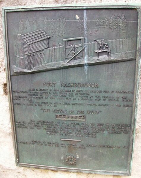 FORT NASHBOROUGH MEMORIAL PLAQUE