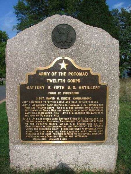 BATTERY K, FIFTH U.S. ARTILLERY WAR MEMORIAL II