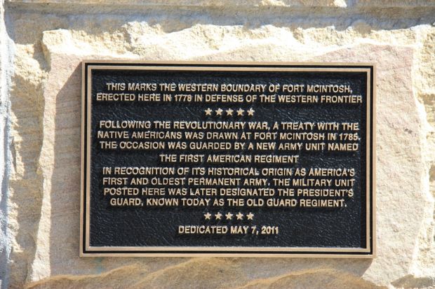 FORT MCINTOSH FIRST AMERICAN REGIMENT MEMORIAL PLAQUE