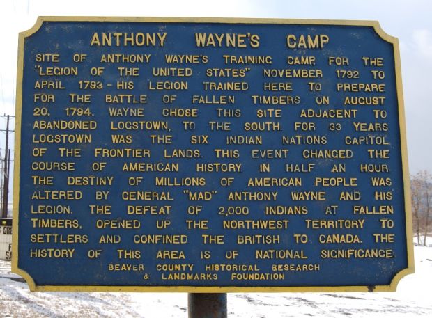ANTHONY WAYNE’S CAMP MEMORIAL MARKER