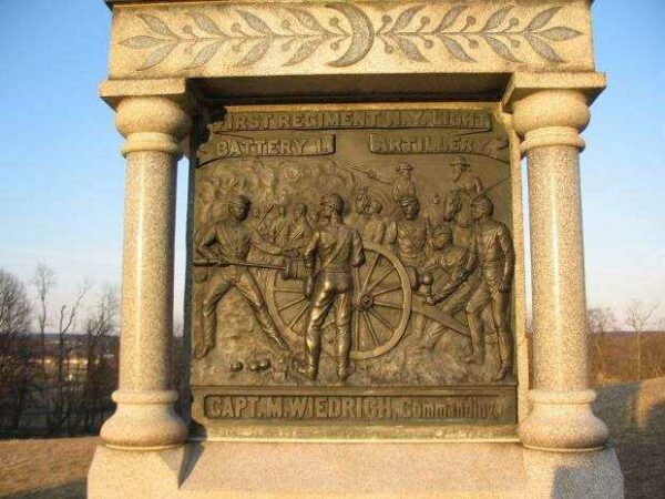 BATTERY I, FIRST REGIMENT N.Y. LIGHT ARTILLERY WAR MEMORIAL PLAQUE