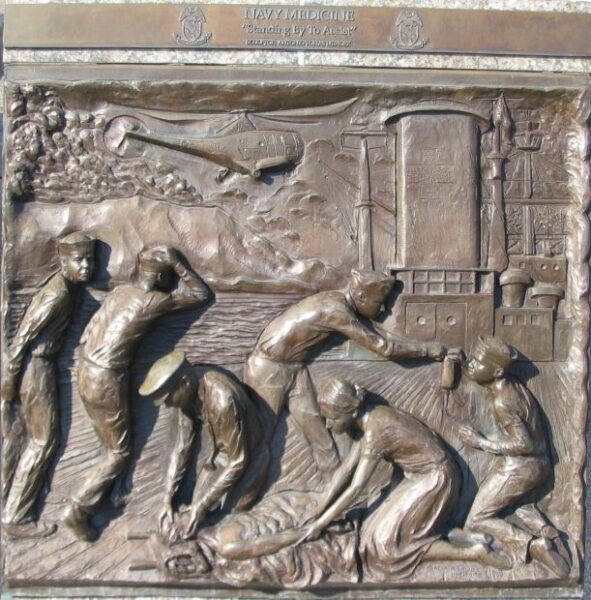 THE UNITED STATES NAVY MEMORIAL BAS-RELIEF K