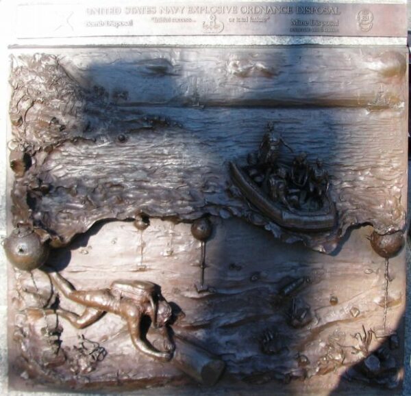 THE UNITED STATES NAVY MEMORIAL BAS-RELIEF A