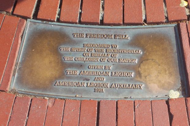 THE FREEDOM BELL MEMORIAL PLAQUE