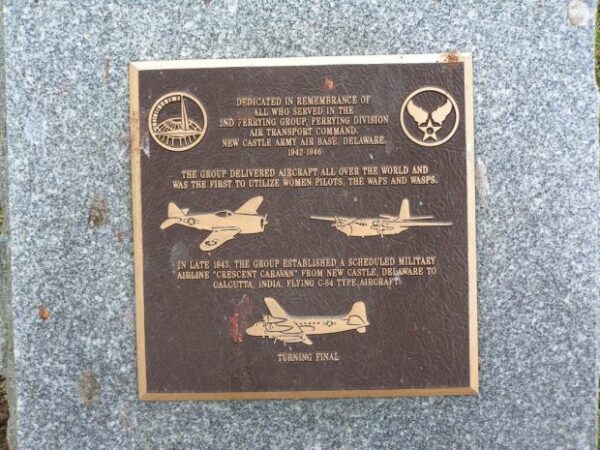 DOVER AFB 2ND FERRYING GROUP WAR MEMORIAL PLAQUE