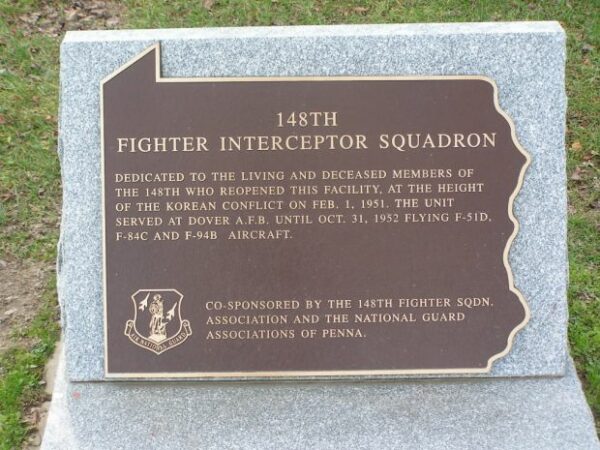148TH FIGHTER INTERCEPTOR SQUADRON WAR MEMORIAL PLAQUE