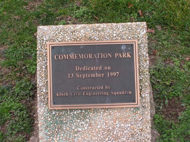 COMMEMORATION PARK MEMORIAL PLAQUE