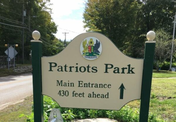 PATRIOTS PARK MEMORIAL MARKER