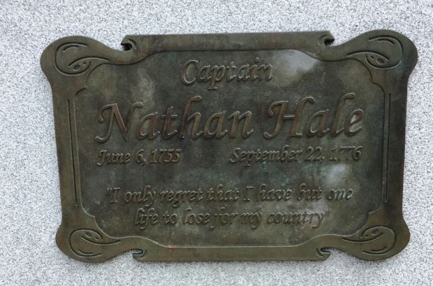 CAPTAIN NATHAN HALE WAR MEMORIAL PLAQUE