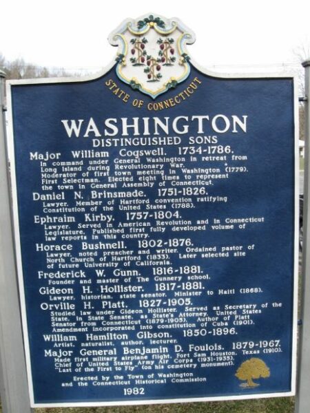 WASHINGTON DISTINGUISHED SONS MEMORIAL MARKER