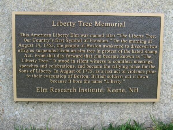 HARWINTON LIBERTY TREE MEMORIAL PLAQUE