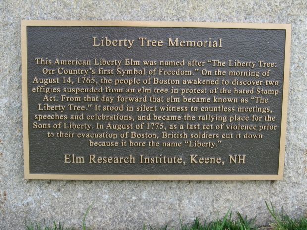 HARWINTON LIBERTY TREE MEMORIAL PLAQUE