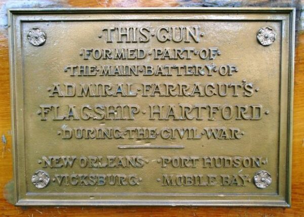 HENRY HOWARD BROWNELL WAR MEMORIAL CANNON PLAQUE B