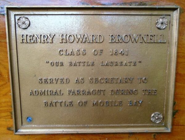 HENRY HOWARD BROWNELL WAR MEMORIAL CANNON PLAQUE A