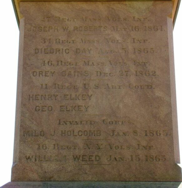 GRANBY CIVIL WAR MEMORIAL STONE D