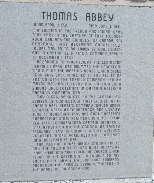 THOMAS ABBEY MEMORIAL STONE A