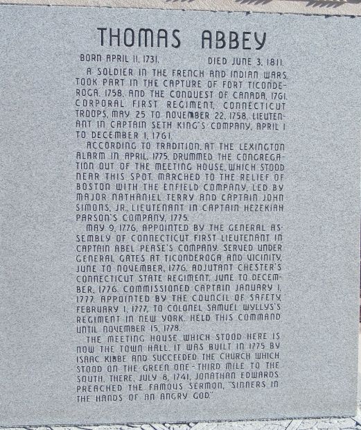 THOMAS ABBEY MEMORIAL STONE A