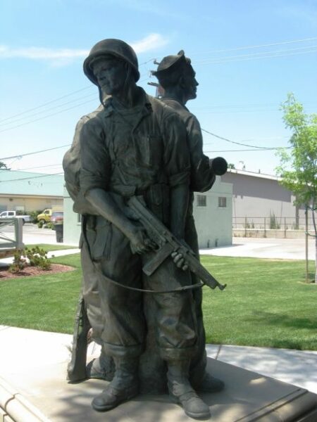 RIPON HIGH SCHOOL STUDENTS WORLD WAR II MEMORIAL STATUE C