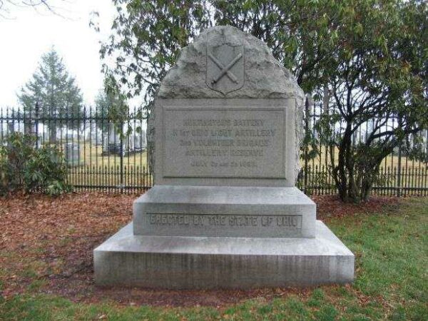 HUNTINGTON’S BATTERY H, 1ST OHIO LIGHT ARTILLERY WAR MEMORIAL