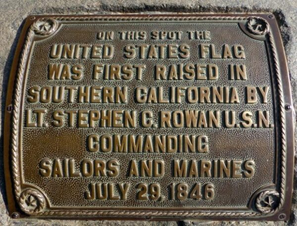 FIRST U.S. FLAG RAISING MEMORIAL PLAQUE