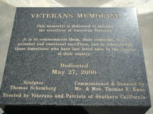 SOUTHERN CALIFORNIA VETERANS MEMORIAL STONE