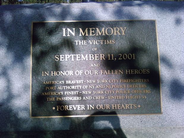 SEPTEMBER 11TH CALIFORNIA MEMORIAL PLAQUE B