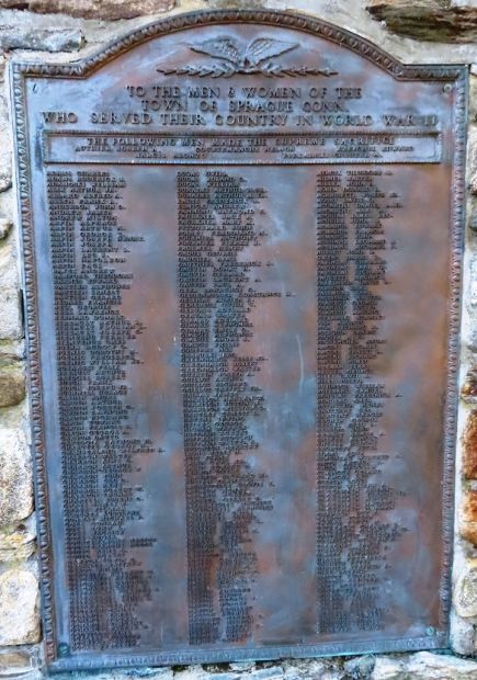 SPRAGUE WORLD WAR II MEMORIAL PLAQUE
