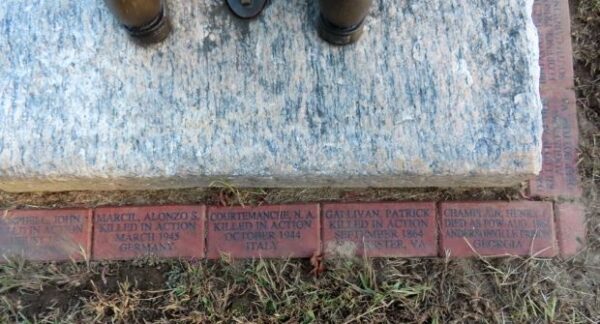 TOWN OF SPRAGUE BATTLEFIELD CROSS MEMORIAL BRICKS SECTION D