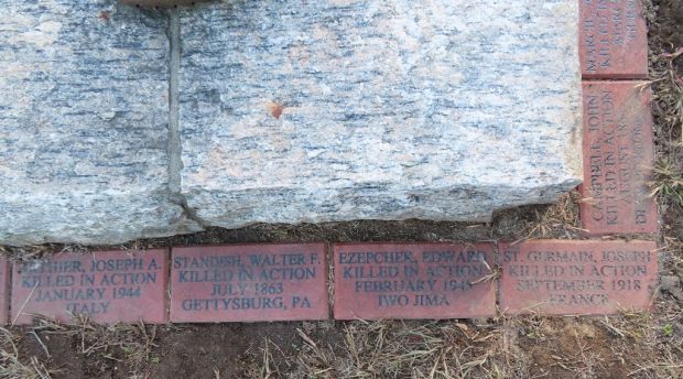 TOWN OF SPRAGUE BATTLEFIELD CROSS MEMORIAL BRICKS SECTION B