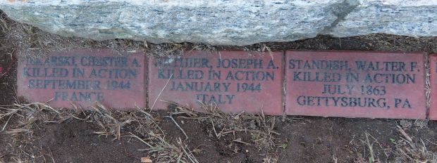 TOWN OF SPRAGUE BATTLEFIELD CROSS MEMORIAL BRICKS SECTION A