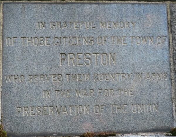 PRESTON CIVIL WAR AND WORLD WAR MEMORIAL STONE B