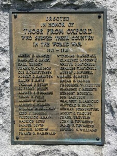 OXFORD WORLD WAR MEMORIAL PLAQUE