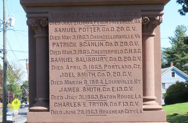 TOWN OF PORTLAND CIVIL WAR MEMORIAL STONE D