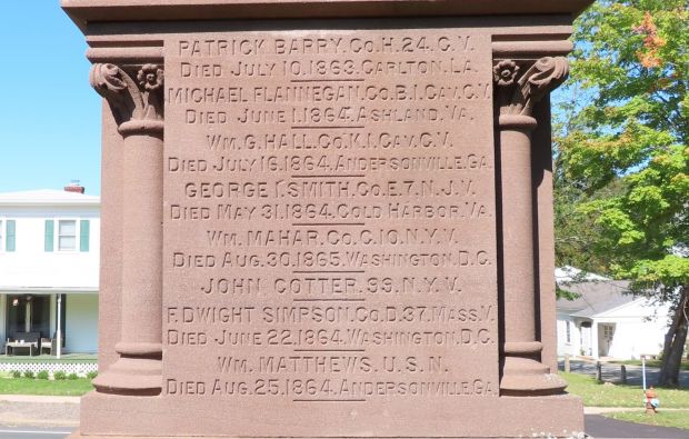 TOWN OF PORTLAND CIVIL WAR MEMORIAL STONE C