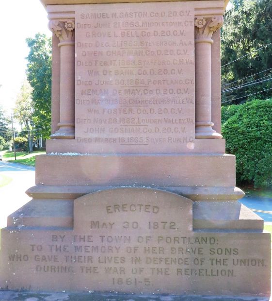 TOWN OF PORTLAND CIVIL WAR MEMORIAL STONE A