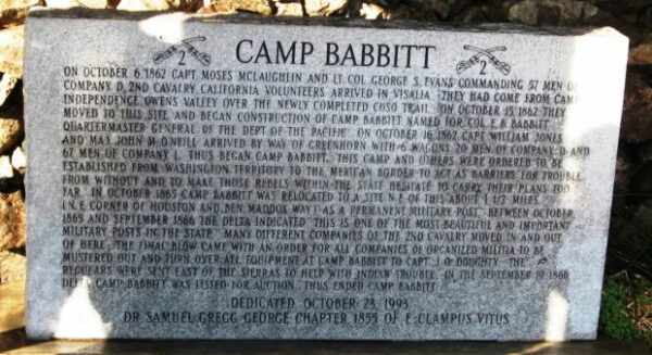 CAMP BABBITT WAR MEMORIAL
