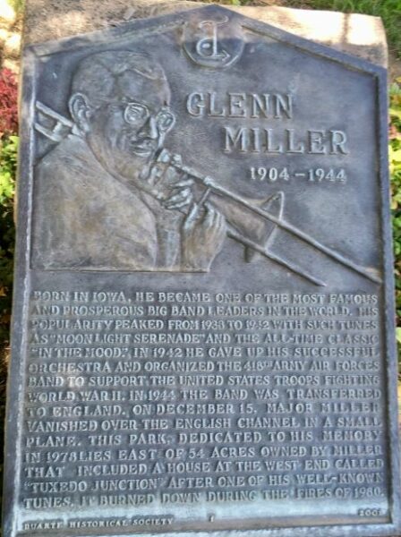GLENN MILLER WAR MEMORIAL PLAQUE