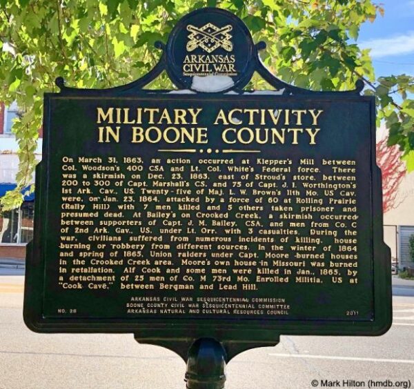 MILITARY ACTIVITY IN BOONE COUNTY MEMORIAL MARKER