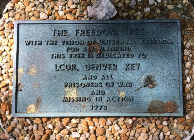 THE FREEDOM TREE LCDR. DENVER KEY MEMORIAL PLAQUE