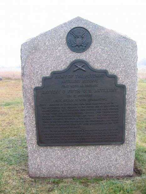 BATTERY C, FIFTH U.S. ARTILLERY WAR MEMORIAL