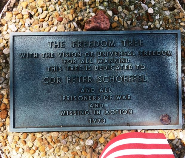 THE FREEDOM TREE CDR. PETER SCHOEFFEL MEMORIAL  PLAQUE