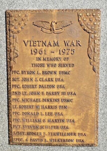 TITUSVILLE VIETNAM WAR MEMORIAL PLAQUE