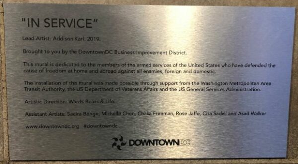 “IN SERVICE” WAR MEMORIAL MURAL PLAQUE