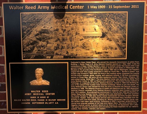 WALTER REED ARMY MEDICAL CENTER MEMORIAL PLAQUE
