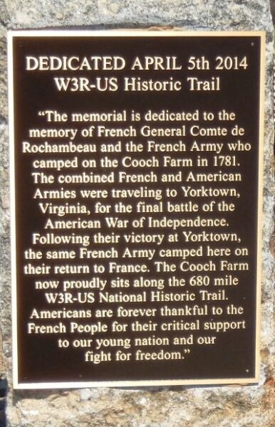 FRENCH GENERAL COMTE DE ROCHAMBEAU MEMORIAL PLAQUE