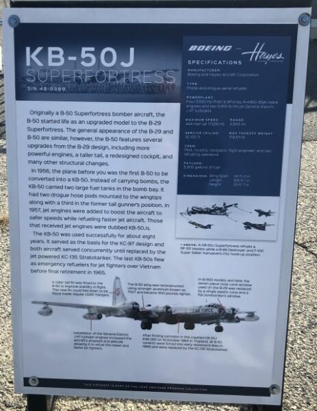 KB-50J SUPERFORTRESS WAR MEMORIAL AIRCRAFT PLAQUE