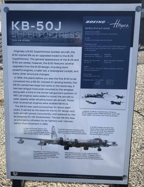 KB-50J SUPERFORTRESS WAR MEMORIAL AIRCRAFT PLAQUE